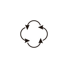 Clouds, arrows geometric symbol simple logo vector