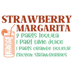 Cocktails Recipe SVG Design | Vector SVG File