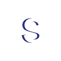 Letter S geometric symbol simple logo vector