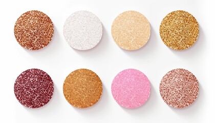 colorful glossy glitter pastel gradient circle round sticker frame purple blue pink blue yellow green orange gold