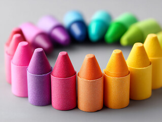 rainbow crayons: vibrant art supplies