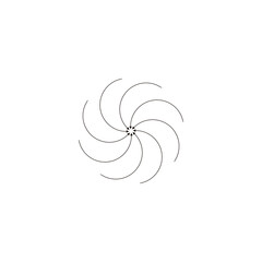 Arrows, rounded, lines geometric symbol simple logo vector