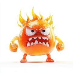 Fire monster illustration creature cartoon.