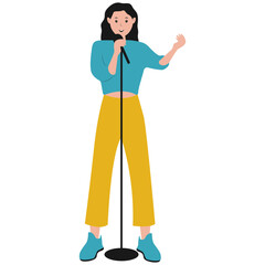 Person Enjoying Hobbies with Cartoon Design Concept. Vector Character Illustration.