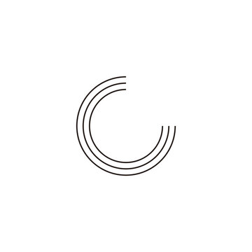recommend clip art: Letter G three lines geometric symbol simple logo vector