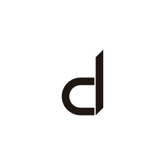 Letter d knife geometric symbol simple logo vector