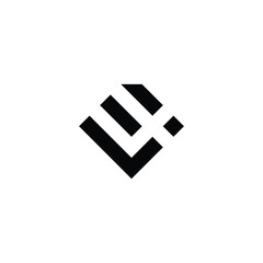 Obraz premium Letter Ej diamond, unique geometric symbol simple logo vector