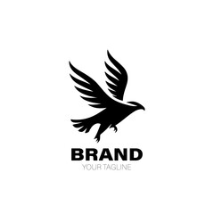Hawk Logo. Hawk Logo Design. Hawk Logo Brand. Hawk Logo Vector Design Isolated on White Background