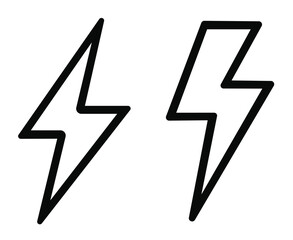 Fototapeta premium flash lightning bolt icon. Electric power symbol. Power energy sign