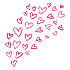 group of hearts illustration 