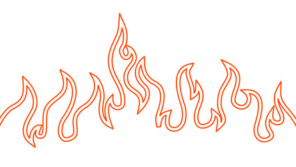 Abstract Fire Background. Abstract flame Background. doodle Fire outline. Fire flame continue line.