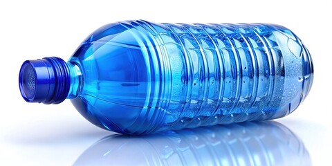 Plastic Water Bottle, Blue, Hydration, Reusable, Eco-Friendly