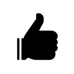 Thumbs up icon with transparent background