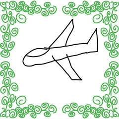 vector illustration of airplane