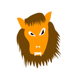 cartoon lion head
