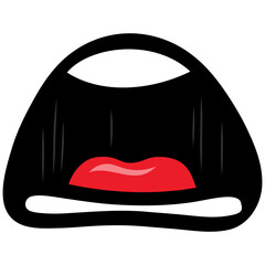 Mouth Crying Cartoon Face Expression Drawing Vector Illustration