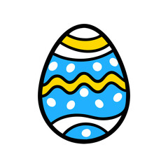 Creative Easter Egg Vector Graphic Bright and Festive Design on Transparent Background