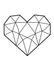 diamond heart vector illustration