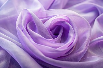 Obraz premium Delicate Lavender Organza Fabric Texture A CloseUp View of Softness and Subtlety for Fashion Design Inspiration