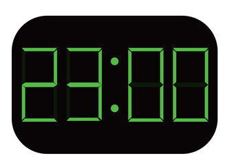 デジタル時計　23時