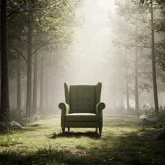armchair isolated on white background
