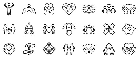Community Support and Love Icon Design