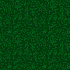 leaves pattern background. green leaves vector pattern background. Green tea leaf seamless pattern. seamless patterns with green leaves of tea.