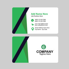 green and black business card template