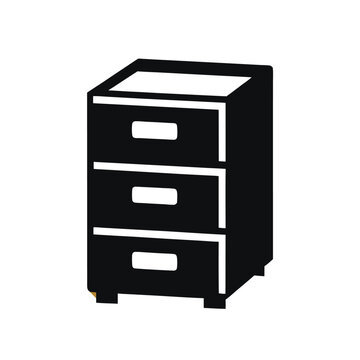 recommend clip art: file cabinet silhouette vector illustration, Office storage cabinet