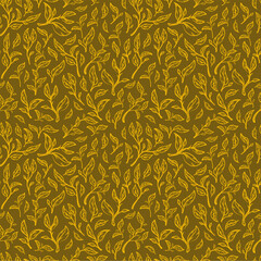 leaves pattern background. green leaves vector pattern background. Green tea leaf seamless pattern. seamless patterns with green leaves of tea.