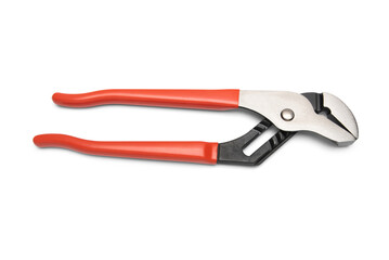 red pliers isolated on transparent 