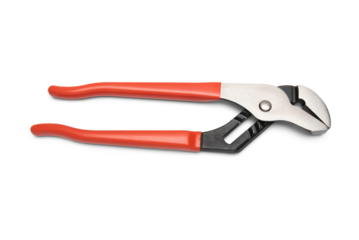 red pliers isolated on transparent 