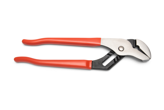red pliers isolated on transparent 