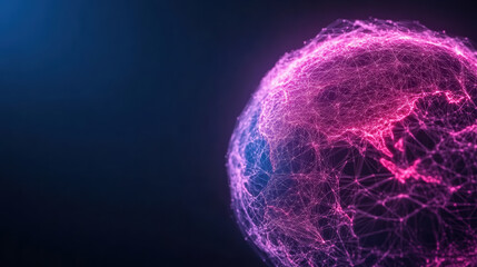 vibrant digital globe representing interconnected networks and data flows, showcasing technology