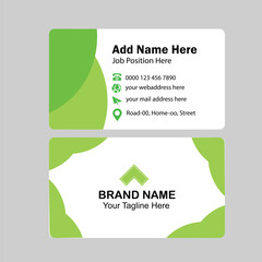 green and black business card template