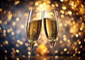 Celebrating with Sparkling Wine A Festive Toast Captured in a Moment of Joyful Merriment
