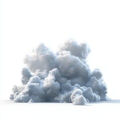 A large cloud of gray smoke is billowing into the sky