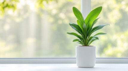 Fototapeta premium Potted plant by window