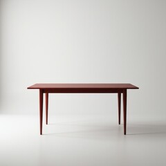 wooden table isolated on white
