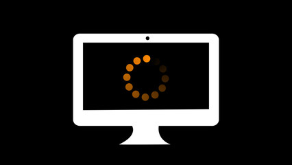 Preloaded circle. loading black circle icon on white background. Charging, uploading, downloading and loading bar