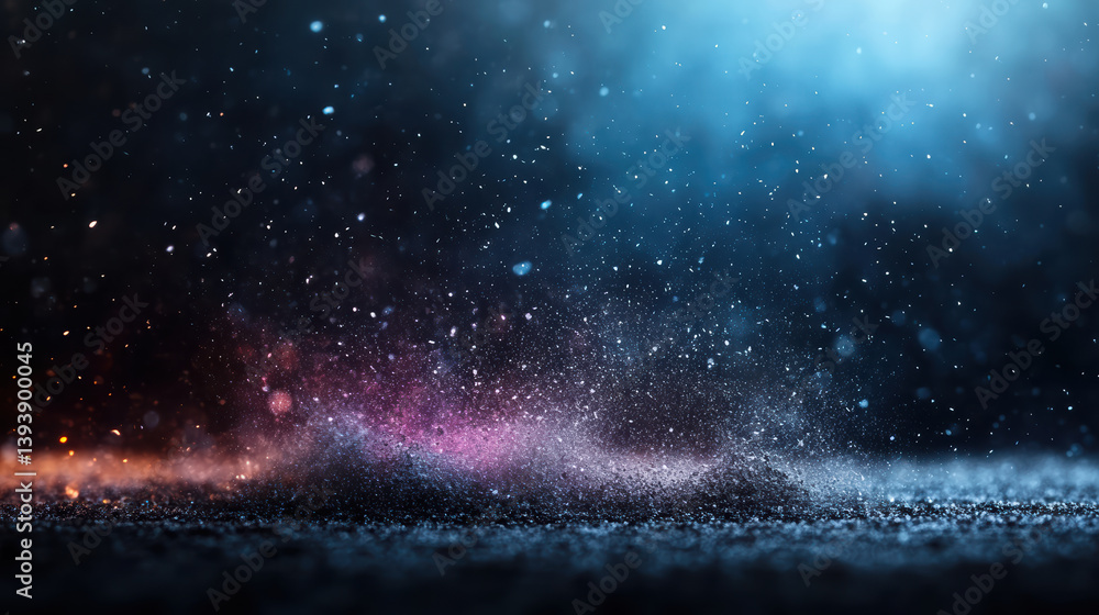 Aufkleber mesmerizing display of colorful particles swirling in air, creating dreamy atmosphere