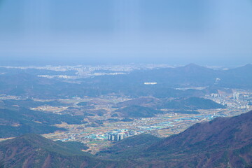 Distant view of Ulsan city from Gajisan