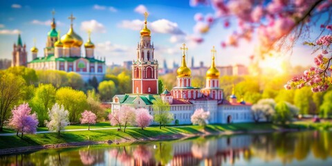 A Miniature Masterpiece TiltShift Photography Captures the Enchanting Springtime at Novodevichy Convent Moscow
