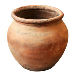 Handmade Clay Pot on transparent background
