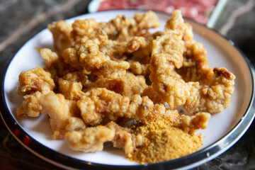 Chinese Crispy Fried Small Pork Ribs (xiaosurou)