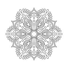 Celestial Whispers Mandala for Coloring Book Page
