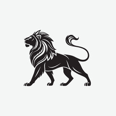 Lion Vector Silhouette Majestic Big Cat Graphic for Logos