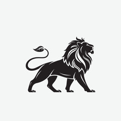 Lion Vector Silhouette Majestic Big Cat Graphic for Logos