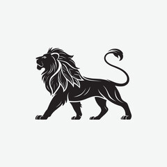 Lion Vector Silhouette Majestic Big Cat Graphic for Logos