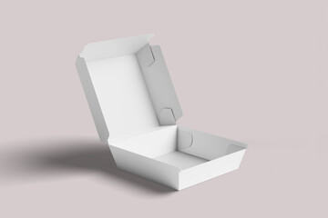 Burger packaging box mockup blank 